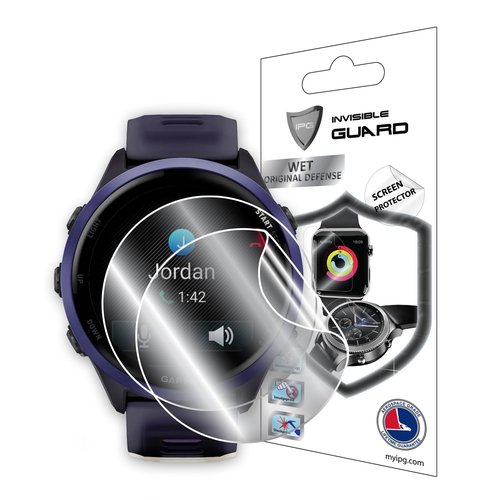 IPG for Garmin Forerunner 570-47mm Hydrogel Screen Protector (2 Units) Invisible HD Clear Film Anti Scratch Guard-Smooth/Self-Healing/Bubble for Forerunner570-47mm