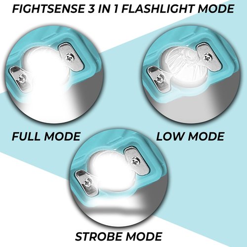 FIGHTSENSE Stun Gun Flashlight – Compact & Powerful Self Defense Tool for Women – Rechargeable Design