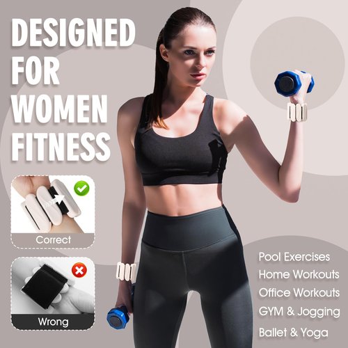 Wrist Weights, 2Pack Wrist Ankle Weights for Women & Men, 2lb Adjustable Silicone Arm and Leg Weighted Bangles(1LBs Each), Fits for Yoga, Pilates, Home Gym, Jogging, Cardio, Strength Training (Beige)