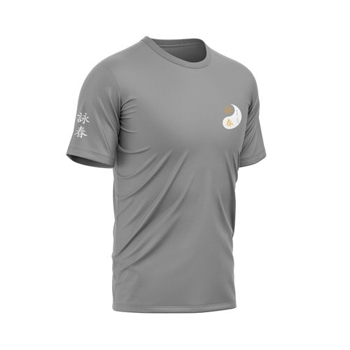 TAO MARTIAL Wing Chun T-Shirt Quick Dry Lightweight Breathable Sport Tshirt, ST222 (Grey, Size XXL)