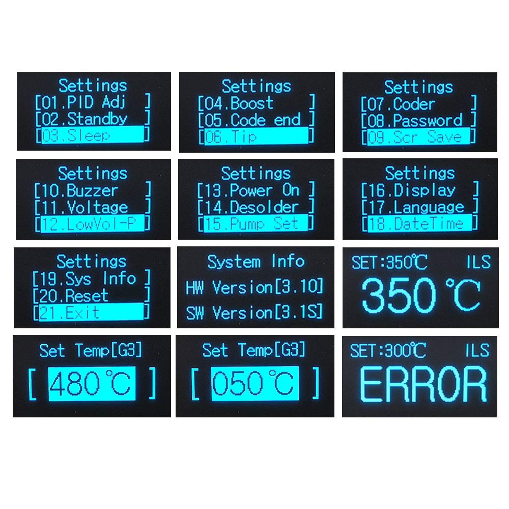 KSGER T12 Soldering Station DIY STM32 V3.1S OLED Temperature Controller Electronic Welding Iron Tips Handle Aluminum Alloy Case Power Equipments 110V T12 Iron Tips K C1 JL02