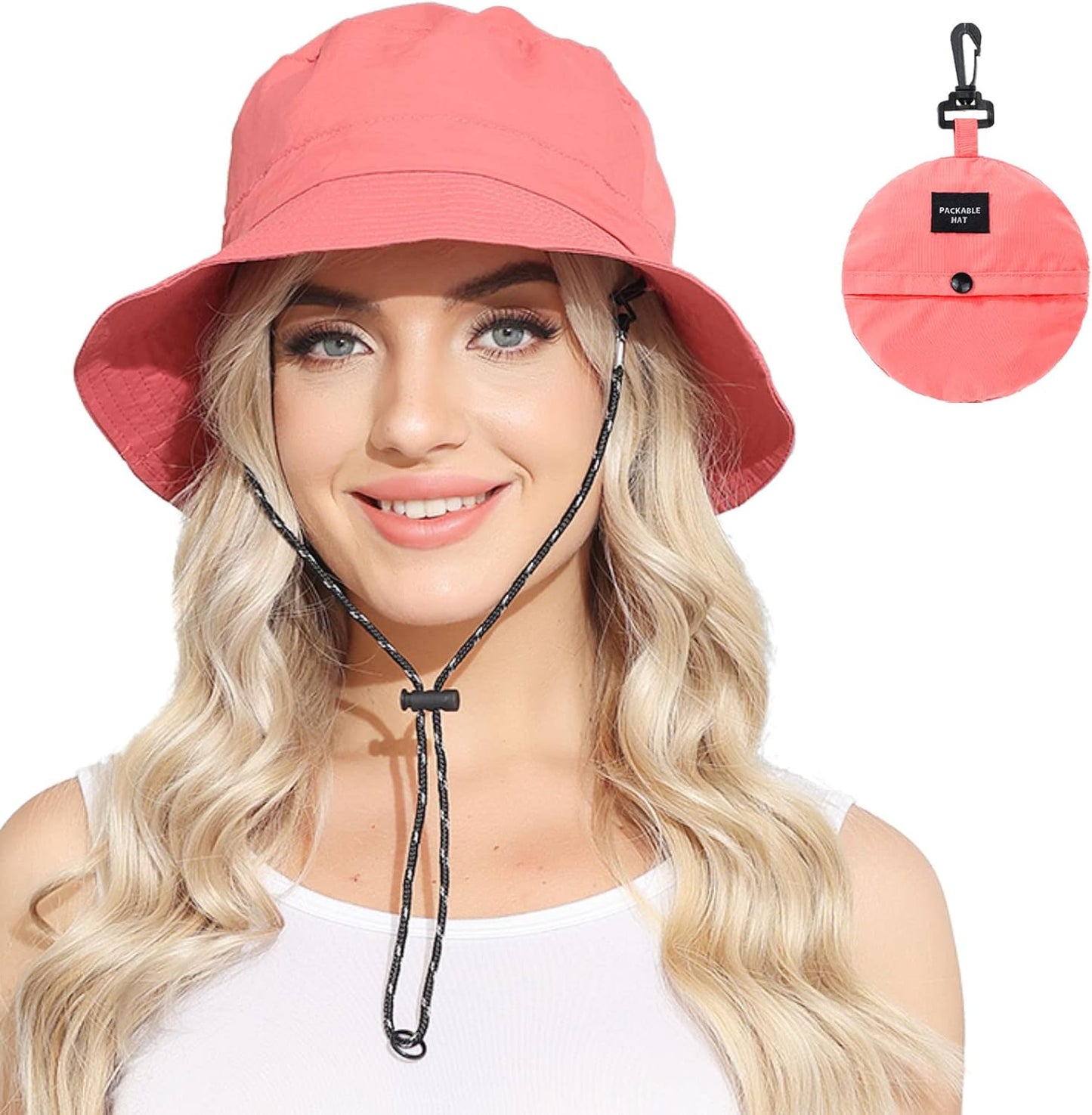 Skiennix Women's Packable Waterproof Bucket Hat - UV Protection for Sun Safety