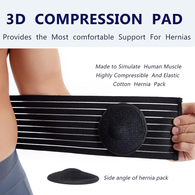 Umbilical Hernia Belt for Men & Women, Abdominal Binder Adjustable Truss Support with Compression Pads for Naval, Ventral, Incisional, Epigastric, Belly Button Hernias, Pre Post Surgery,Super Breathable-L