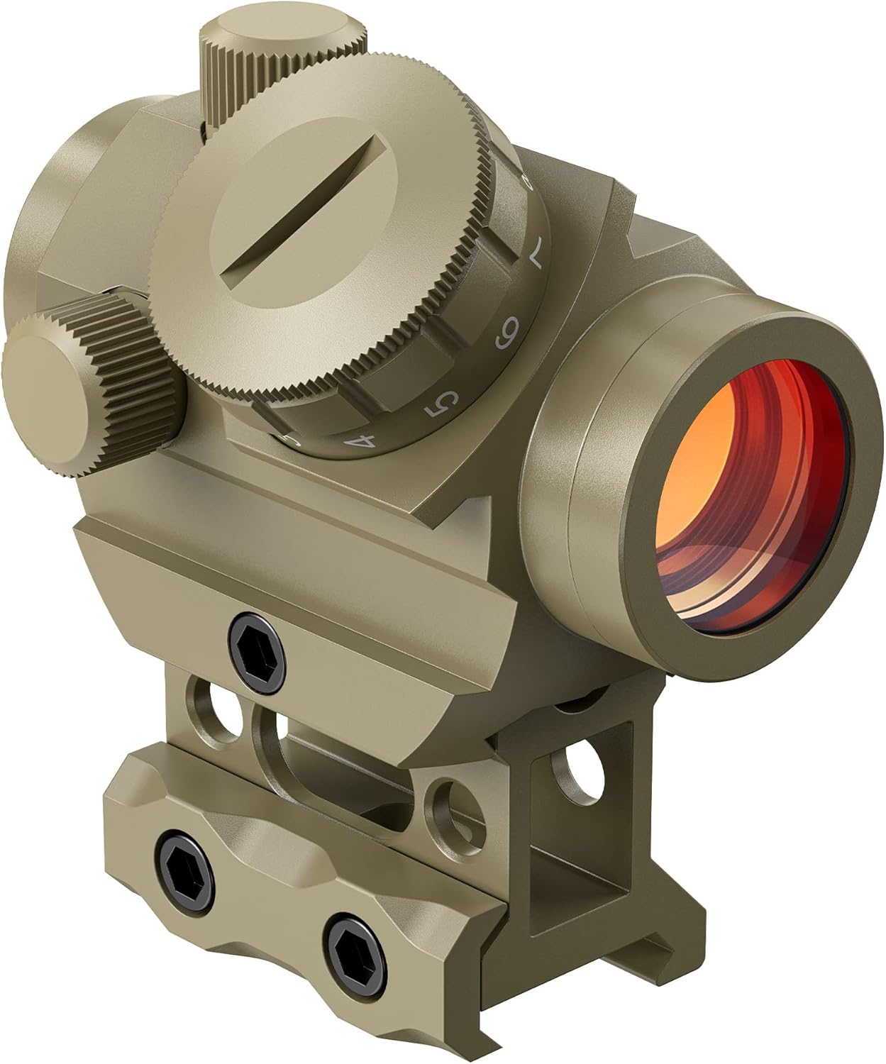 MidTen 2MOA Red Dot Sight - 1x25mm Waterproof & Shockproof Reflex Scope with 1-Inch Riser Mount