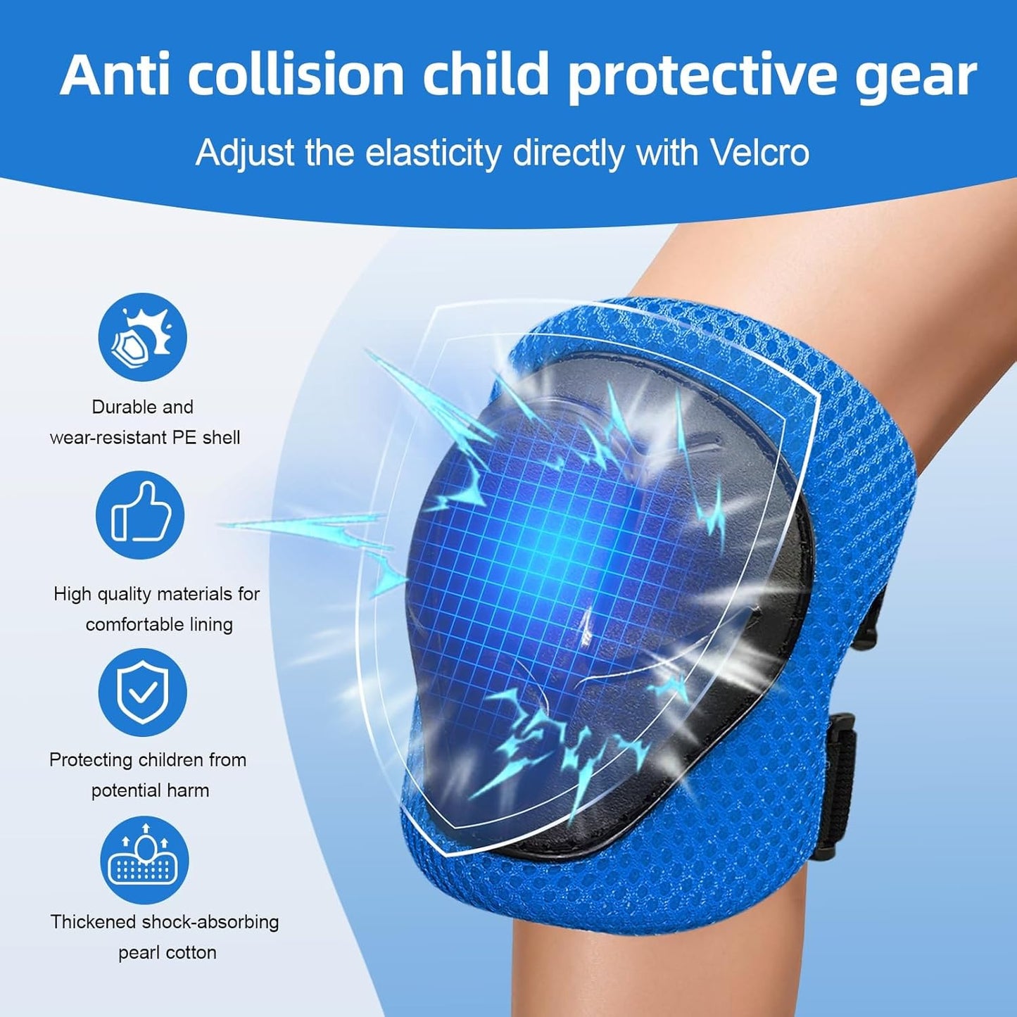 Skiennix Knee Pads Set for Kids - Protective Gear for Ages 3-10 with Elbow Pads & Wrist Guards | Ideal for Skating, Cycling, and Scooter Riding
