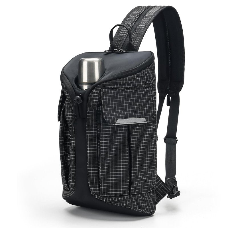 Beamyth Crossbody Sling Bag for Men & Women,Convertible Sling Backpack Shoulder Chest Bag for Daypack Travel Hiking (Black)