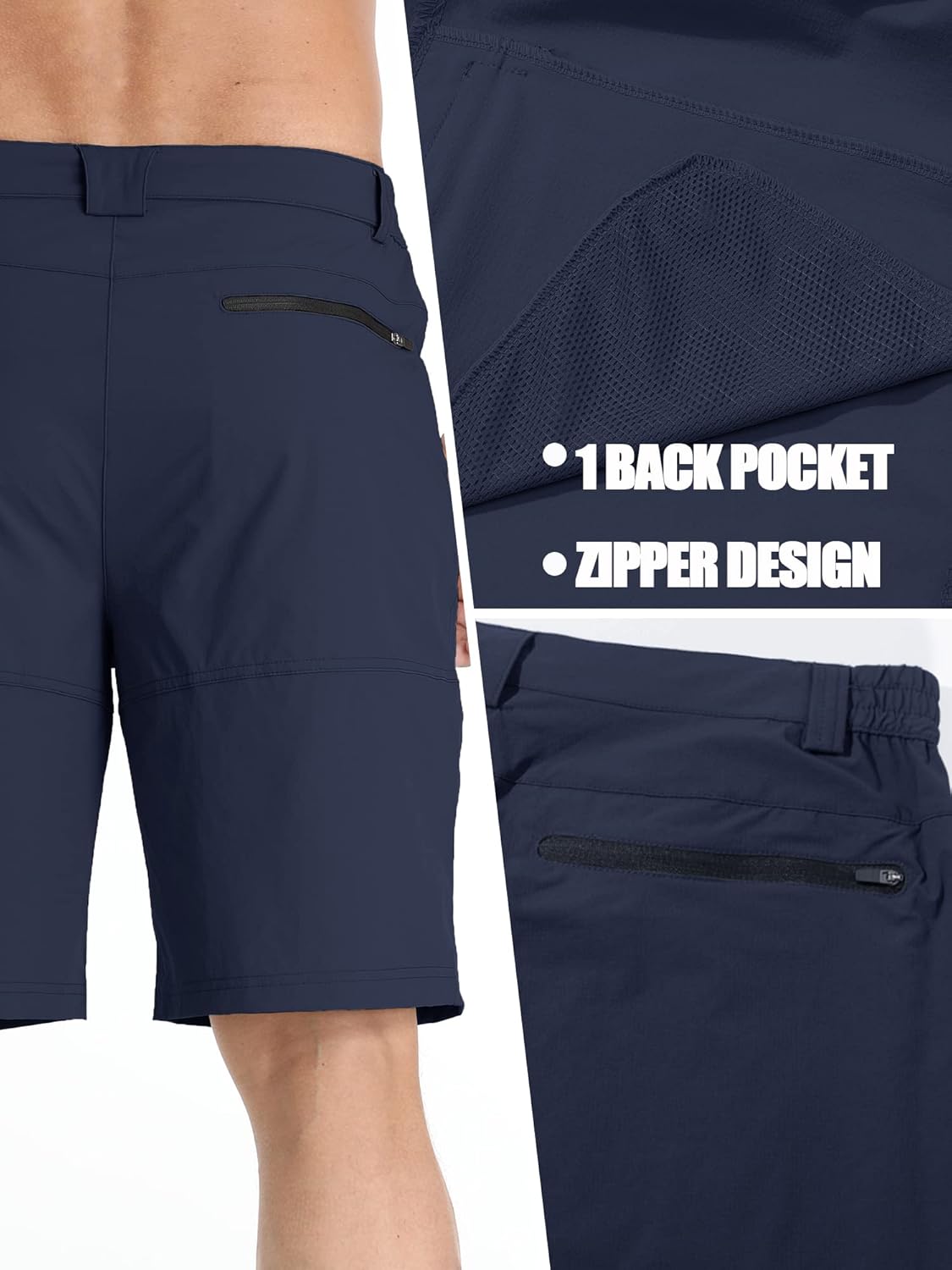 TACVASEN Men's Quick-Dry Outdoor Cargo Shorts - Water-Resistant & Casual for Hiking | Summer Wear