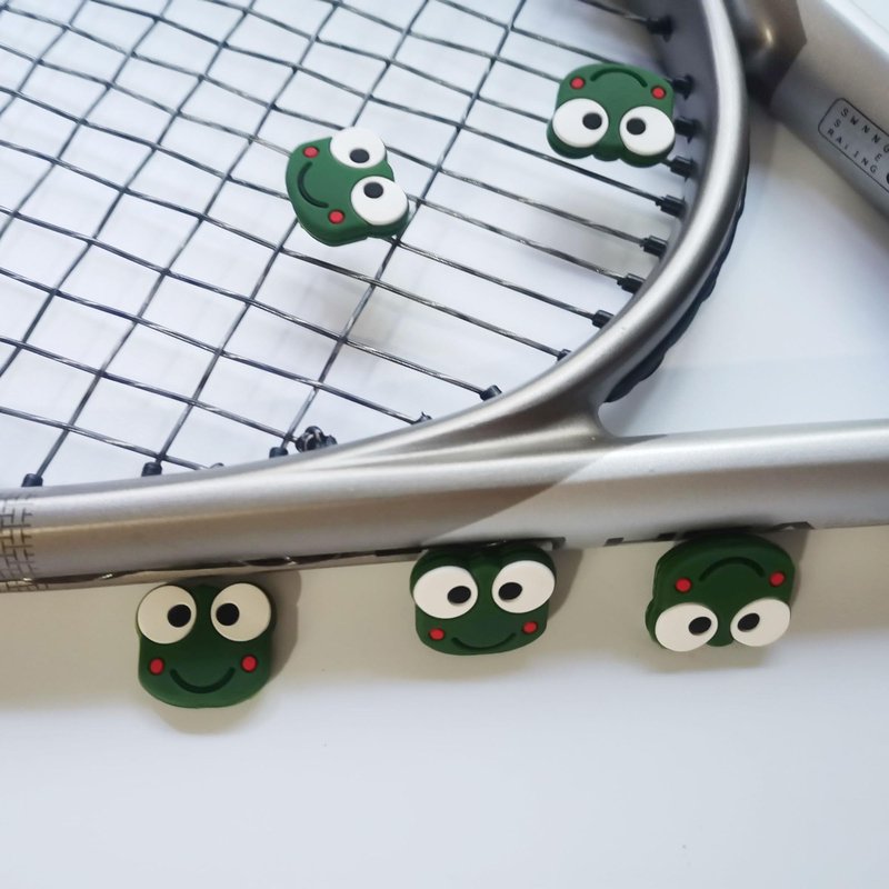 Tennis Dampener Cute/Funny 5 Pack Frog Tennis Racket Vibration Dampener Soft Silicone Tennis Racquet Shock Absorbing Tennis Dampers,Tennis Racket Shock Absorbers