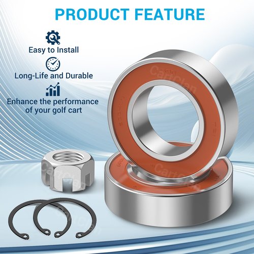 CartClan Golf Cart Rear Axle Bearing & Seal Kit for EZGO TXT RXV Marathon Medalist 1978-UP Electric Carts OEM# 611931 15112-G1 15112G1 70181-G01 70181G01 620343-2 Pack