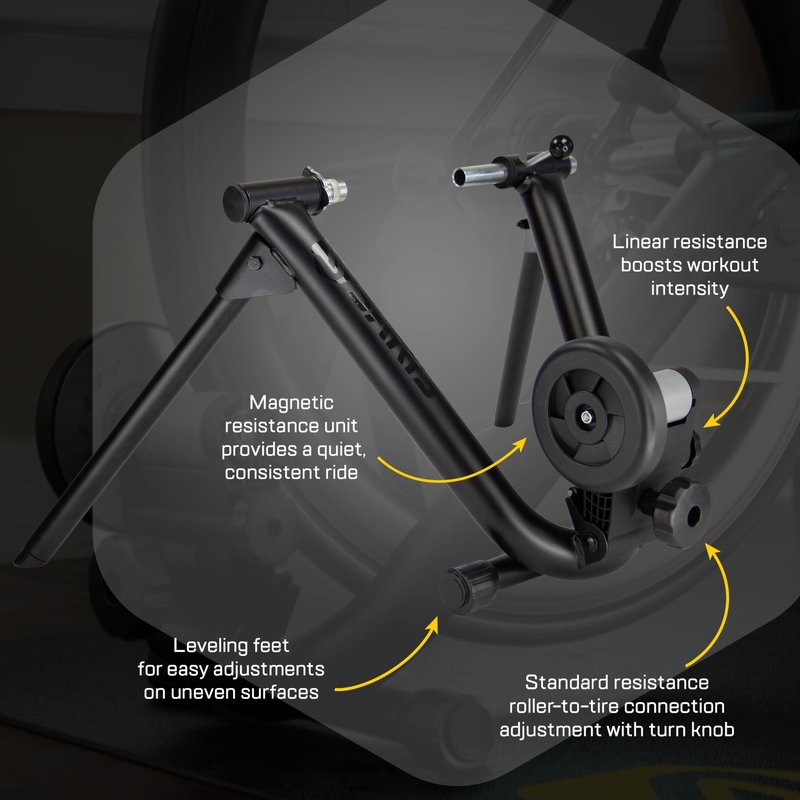 Saris Magnetic Indoor Bike Trainer, Magnetic Resistance, Compatible with Zwift App