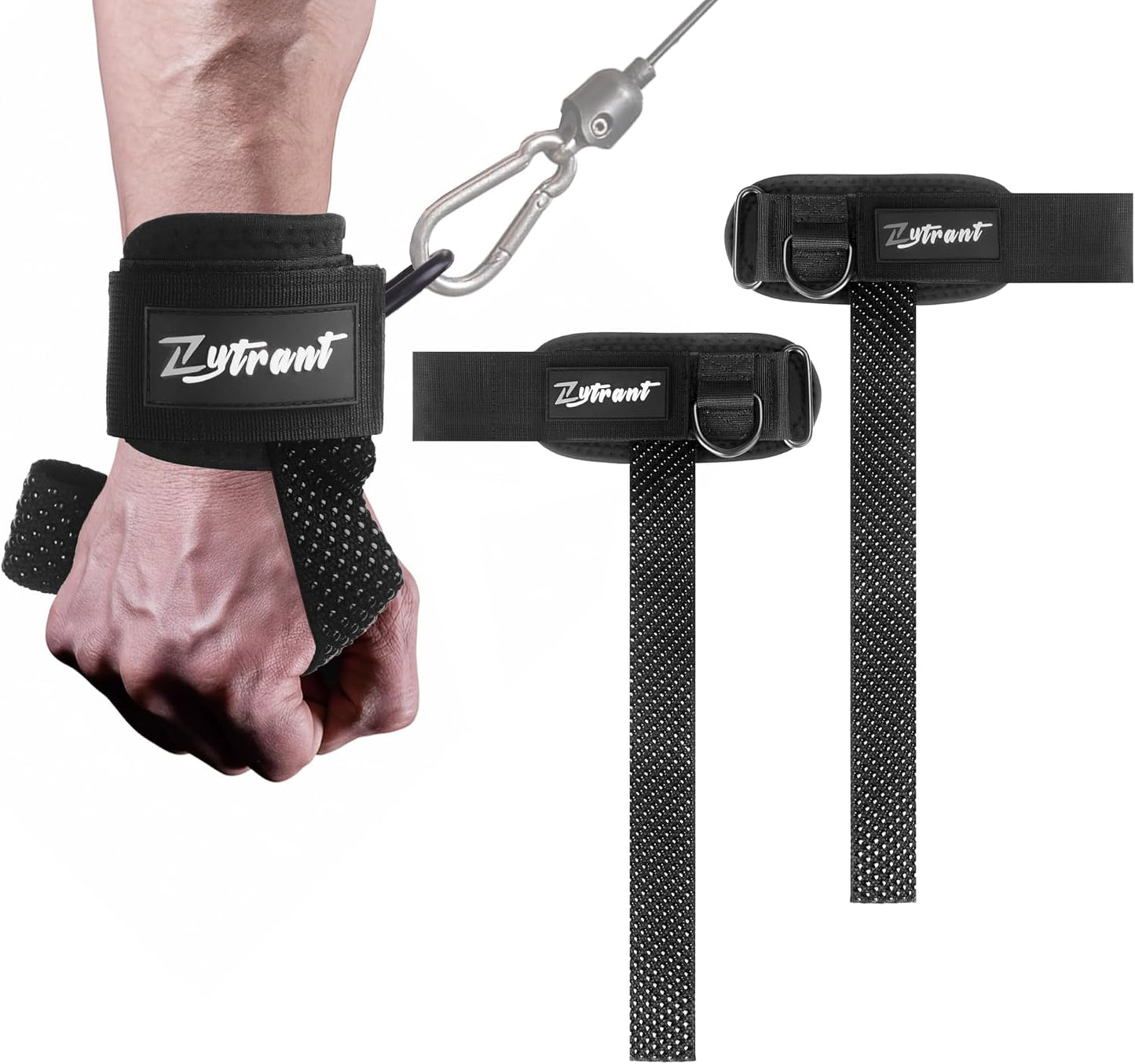 Skiennix Weight Lifting Straps - Heavy Duty Cuffed D Ring for Enhanced Grip & Comfort | Secure Fit for Gym Training