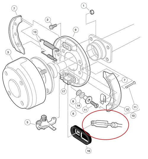 A.A Passenger Side Brake Cable for Club Car Precedent 2004+ Gas/Electric - 102557501, 103528701