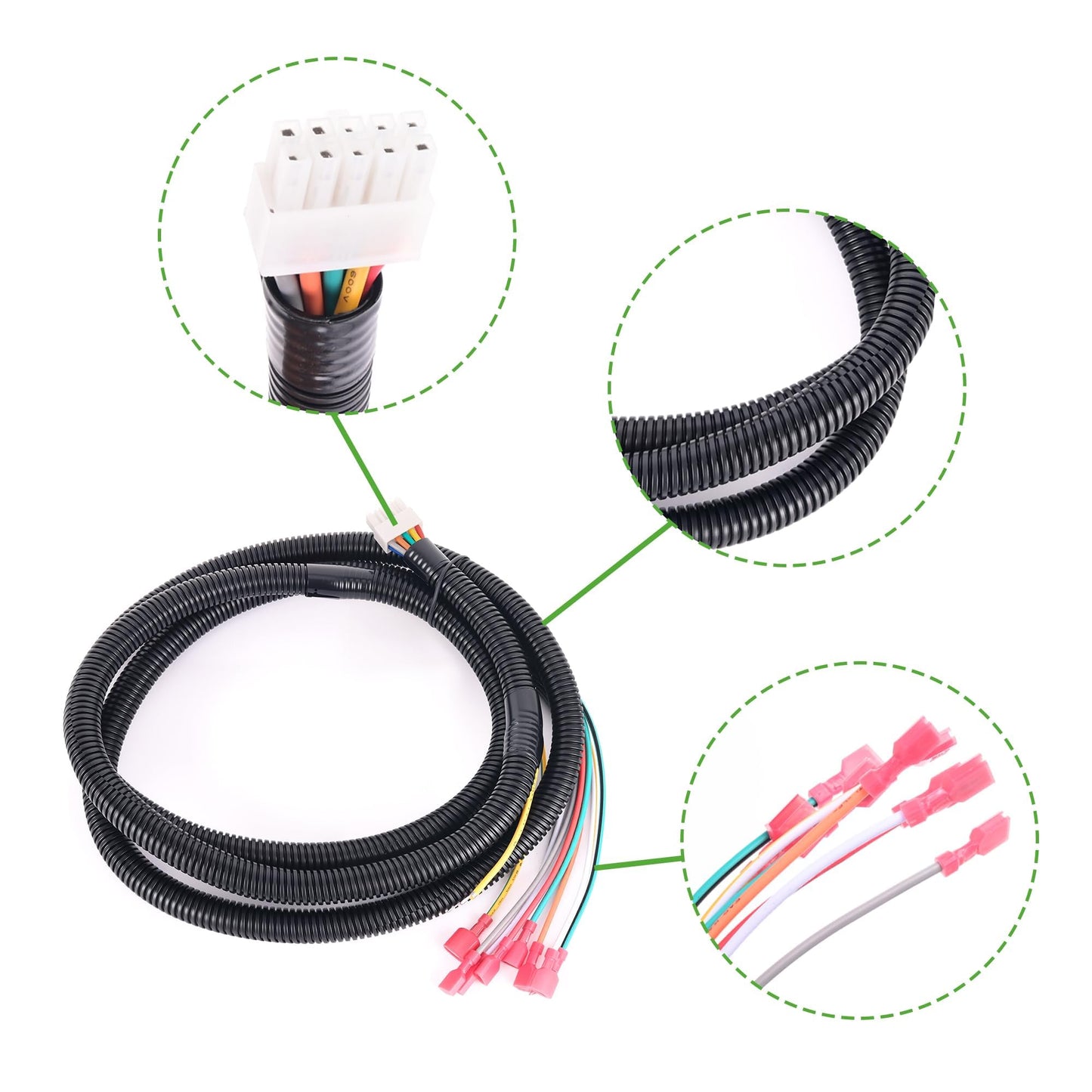 10L0L Golf Cart Control Wiring Harness for EZGO Electric & Gas TXT PDS Models 36V/48V, Replaces OEM 74324-G01 74324-G02