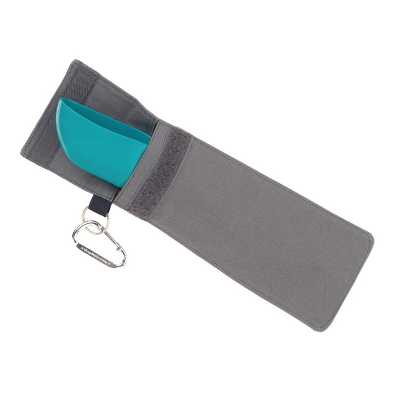 Women's Pee Funnel w/ Case - Turquoise & Grey, Easy & Clean Stand-to-Pee Device. Female Urination Device for Camping, Travel, Disabilities, Gender Affirmation, Festivals & Outdoor Sports. USA Made.