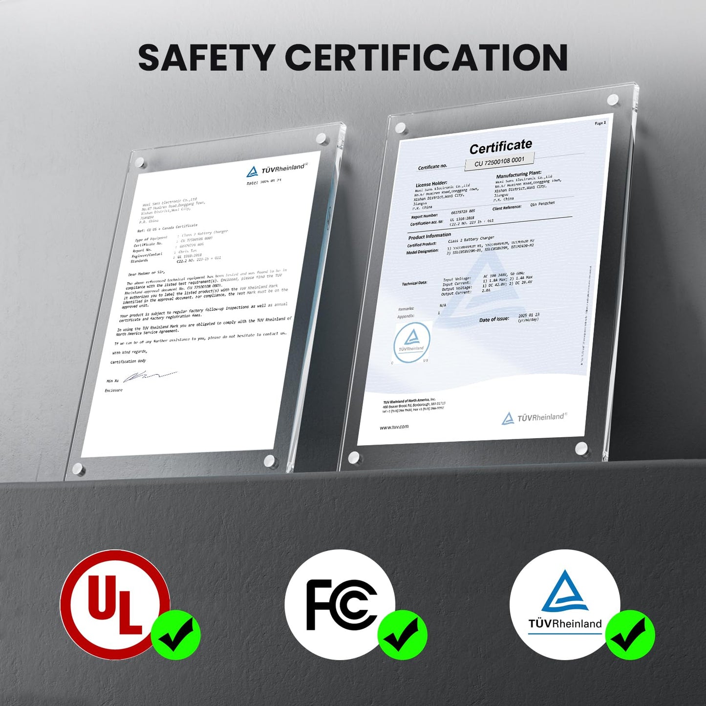 E-Mangue 36V Lithium Battery Charger Output 42V 2A for Electric Bike Battery Scooter Batteries, Charger with DC2.1 Jack Connector (5.5X2.1mm)