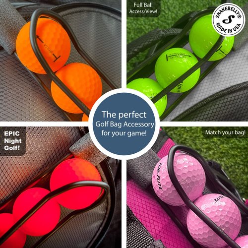 SnakeBelly Golf Ball Holder - PRO with Quick-Draw Release (Silver)