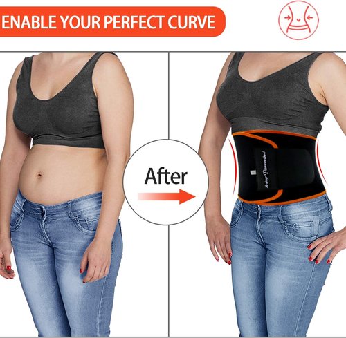 KingPavonini Waist Trimmer | Plus Size Sweat Belt for Men and Women - Enhanced Comfort & Support