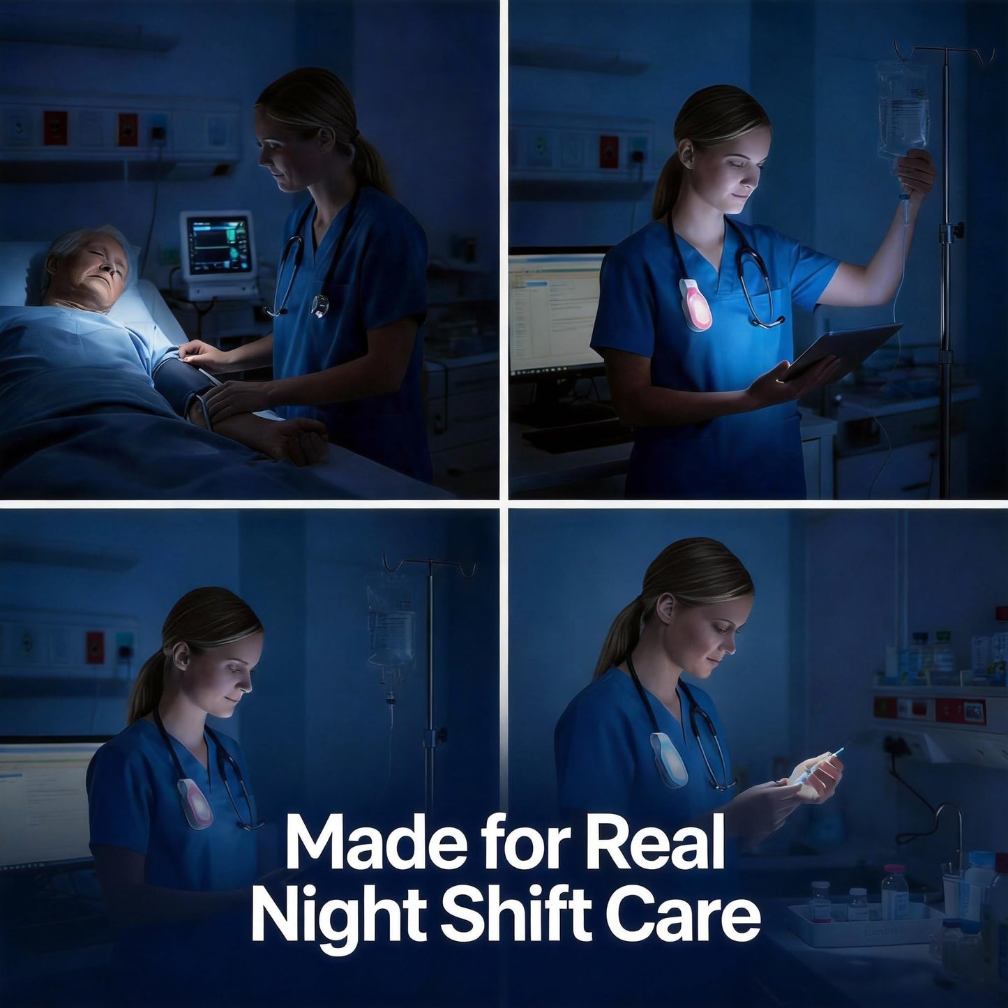 LETOUR 2Pcs Nurse Light for Night Shift - Soft, Focused Light for Patient Care Without Disrupting Sleep, Portable Nursing Accessories Ideal for Nurses, Healthcare Workers