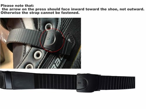 2 Pieces Replacements Inline Roller Skating Shoes, Replacement Strap Inline Skates, Energy Strap with Screws Nuts Skates Buckles Accessory Part