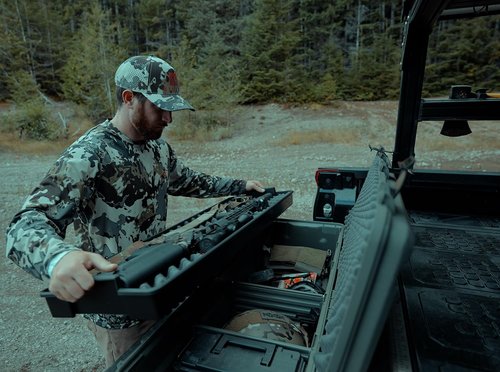 MTM TRC39 Tactical Rifle Crate with Wheels 39” Single Scope Hard Rifle Gun Carrying Case, Lockable All Weather Shooting Gear Storage Box ideal for Range or Field, Made in USA, Dark Earth