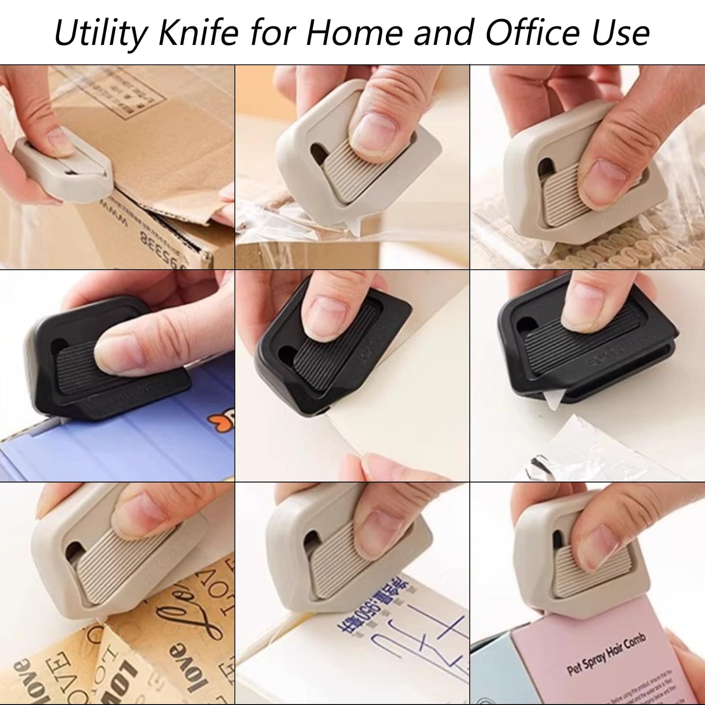 2Pack Creative Magnetic Box Cutter –Cardboard Cutting Tool, Retractable Envelope Letter Opener Unpacker with Ceramic Blade, Safe for Home and Office Use