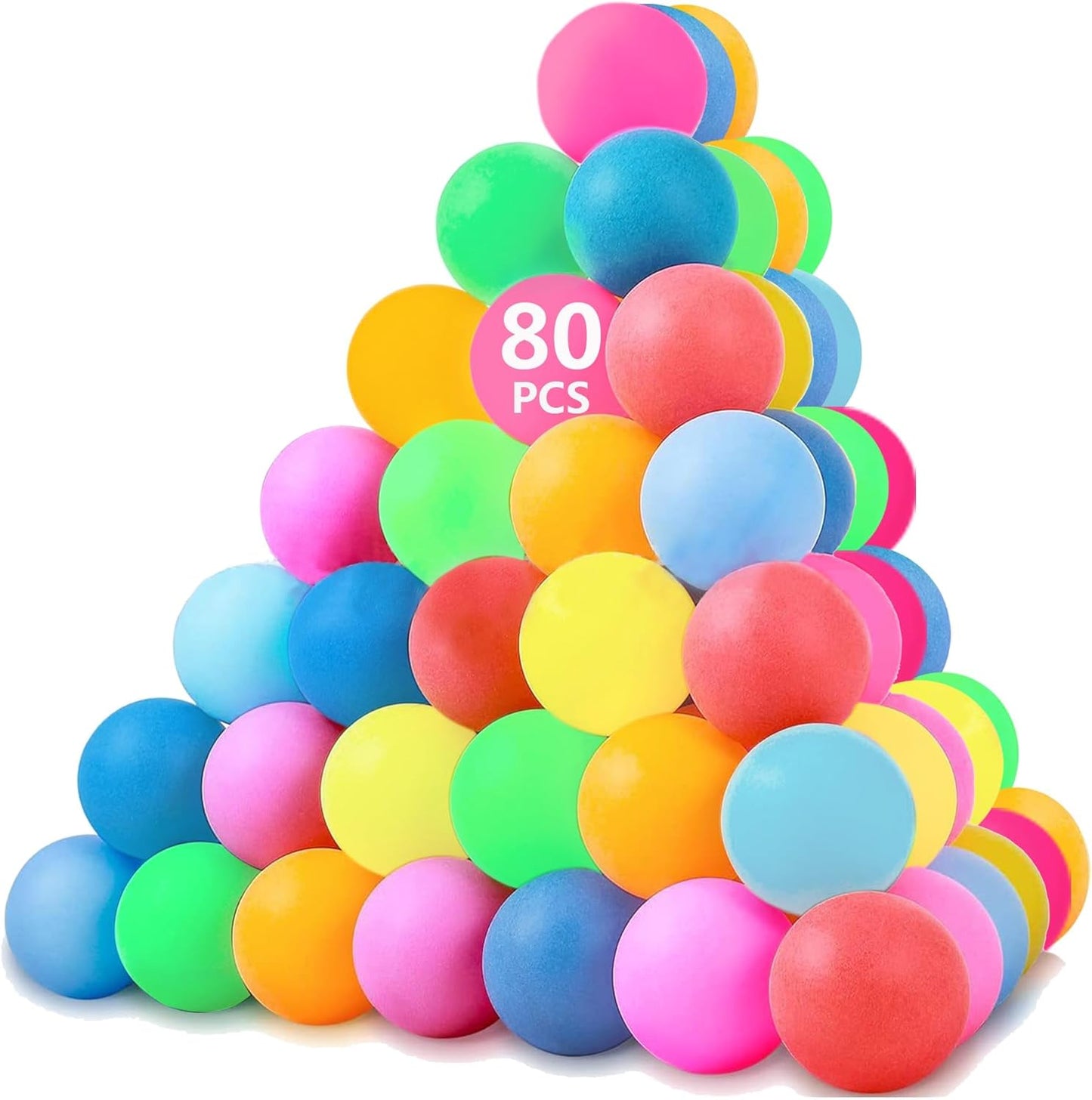 XIPEGPA Table Tennis Balls - 40mm Ping Pong Balls for Game Parties | 30 or 80 Pack Options