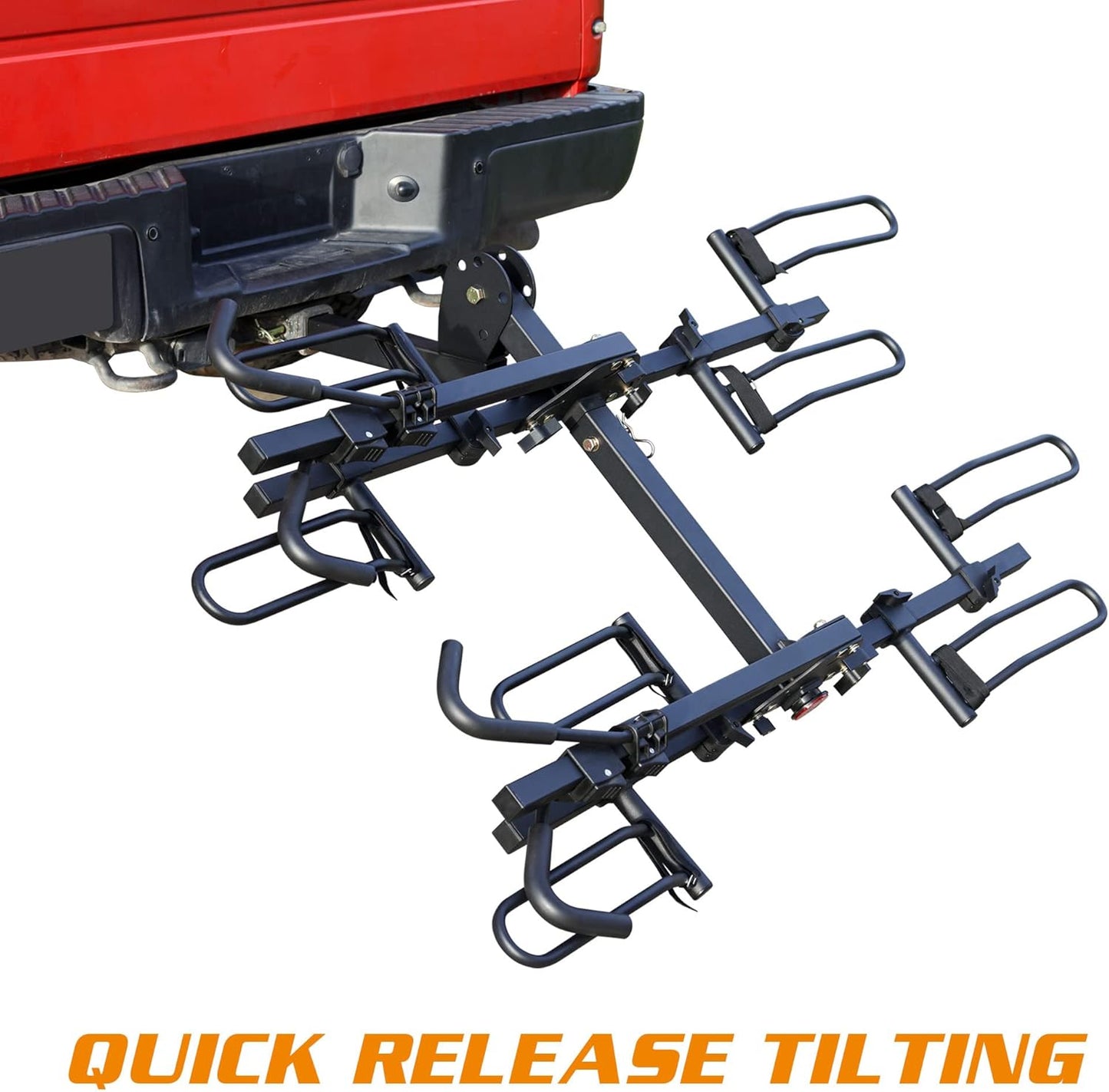 Young 4-Bike Rack - Hitch Mount Platform Carrier for Cars, Trucks & SUVs | 160 lbs Capacity