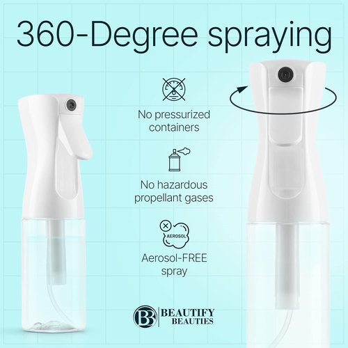 BeautifyBeauties Spray Bottle - Continuous Mister for Hair, Cleaning & Plants | 10.1 Ounce Capacity