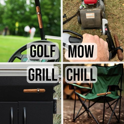StogieStay Magnetic Silicone Stogie Holder – Fits 34–70 Ring Gauge – Weather-Proof Outdoor Clip for Golf Carts & Metal Surfaces for Golfers, BBQ Lovers, Camping & Fishing Fans