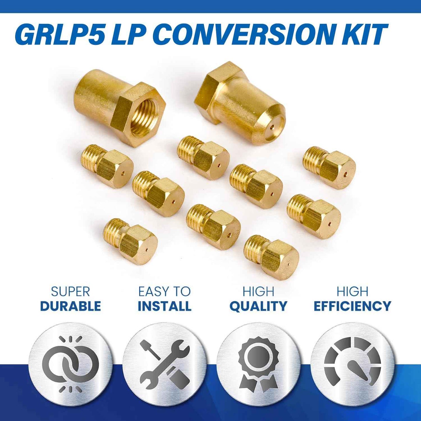 GRLP5 ™ Range Natural Gas to Propane LP Conversion Kit, Conversion Replacement Compatible with Frigidaire replace A22390101 316243720 316243721 316243723 4980407 AP7213138