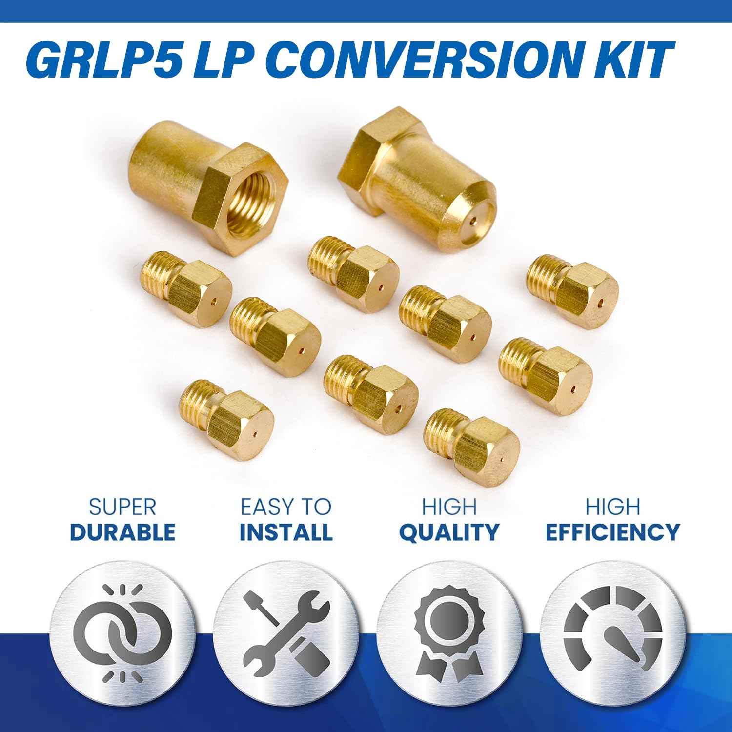 GRLP5 ™ Range Natural Gas to Propane LP Conversion Kit, Conversion Replacement Compatible with Frigidaire replace A22390101 316243720 316243721 316243723 4980407 AP7213138