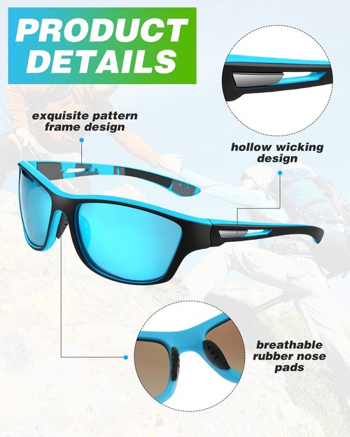 Kanayu 12 Pairs Men Polarized Sunglasses bulk Sports sunglasses UV Protection Driving Glasses for Baseball Cycling Fishing Running Golf Outdoor Activities