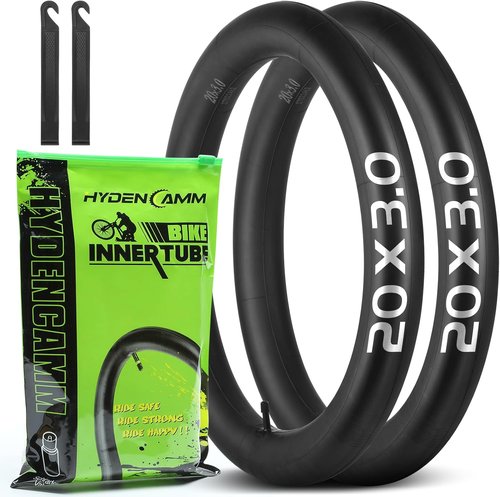 Fat Tire Bike Inner Tubes by [Brand Name] - 20/26 x 3.0/3.5 Butyl Tubes with 32mm AV Schrader Valve & Tire Levers