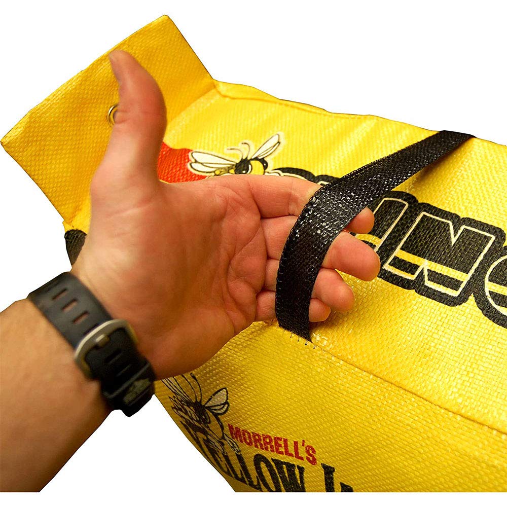 Morrell Yellow Jacket 19lb Portable Stinger Field Point Archery Bag Target with HME Products 30in Bag Target Stand and Indoor Outdoor Bow Storage Rack