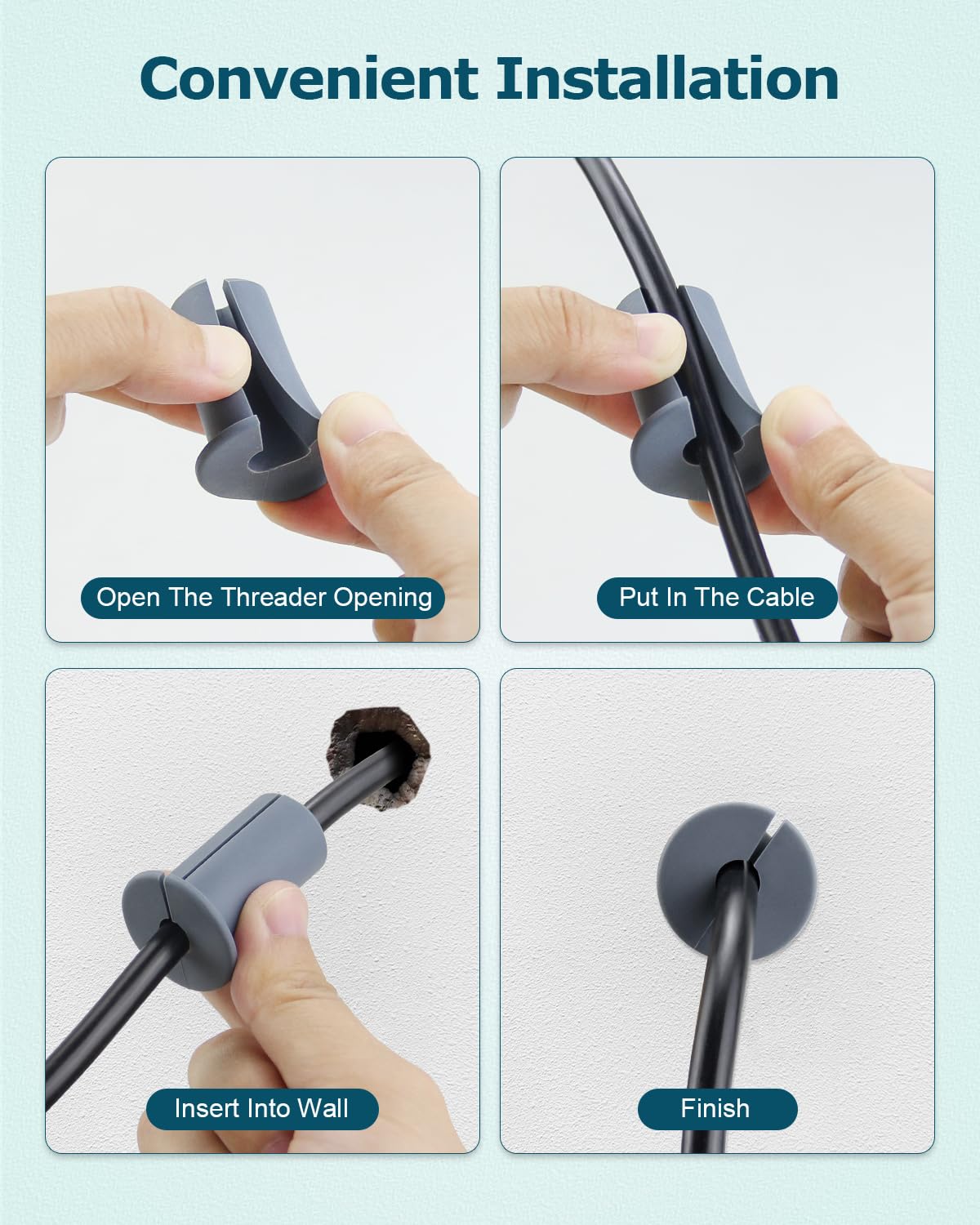 6 PCS Starlink Wall Grommets for Cables 3/4 Inch Starlink Wall Cable Pass Through Bushing Grommets Silicone Waterproof Cable Grommet for Starlink Cable Routing Kit for 3/4 inch Wall Hole Gray 6 Pack