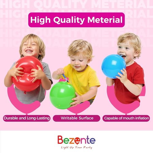 Bezente Dusty Pink Balloons - 100 Pack 12-Inch Round Latex Balloons for Graduation & Bachelorette Parties