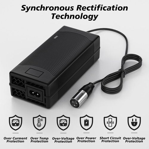 29V 5A 3-Pin Male XLR Connector Battery Charger for Lakematic, Jazzy Power Chair, Drive Medical, Shoprider, Pride Mobility, Golden Technologies, Rascal 200T/500T/301 PC 24BC5000TF-1