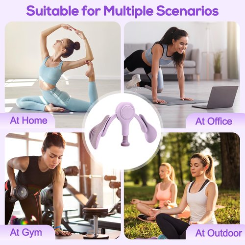 CYFIE Thigh Trainer Hip & Pelvic Floor Exerciser, Leg Strength Workout Equipment for Women, Adjustable Inner Thigh Exerciser Kegel Trainer for Home Gym with 2PCS Band