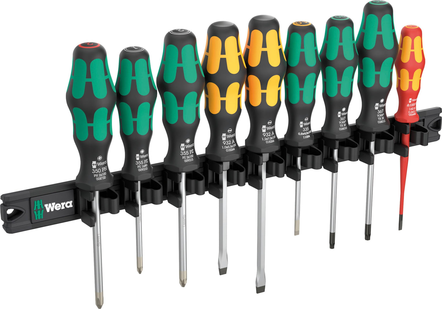 9650 MAGNETIC RAIL KRAFTFORM SCREWDRIVER SET, 9 PIECES