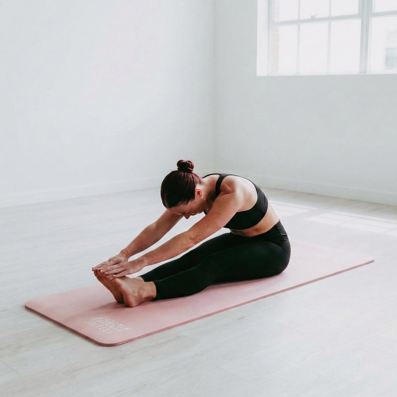 Phoenix Fitness RY1547 Exercise NBR Fitness Yoga Mat - Double Sided Anti Slip High Density Floor Mat - 185 x 61 cm - 15mm Thick with Carry Strap, Pink