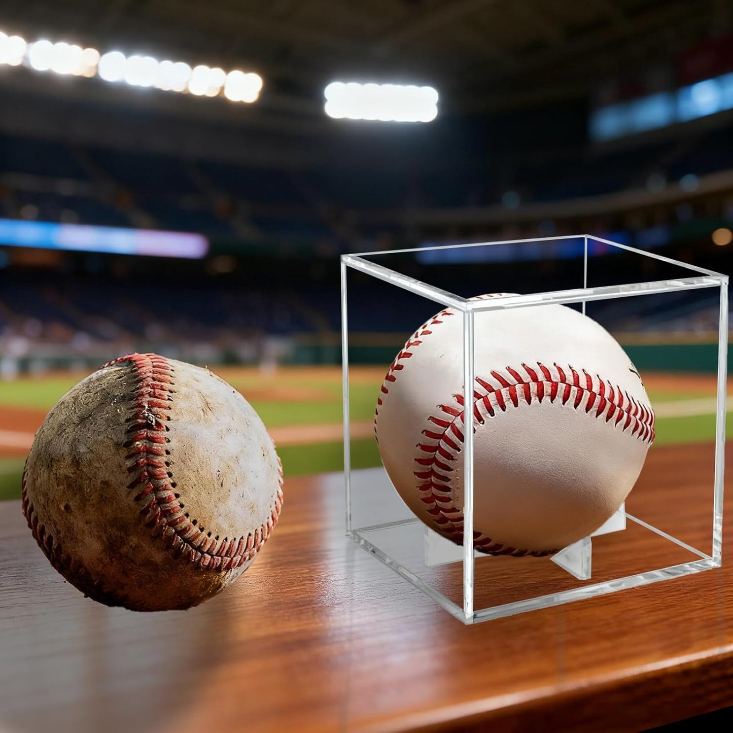 Skiennix Baseball Display Case - 40 Pcs Transparent UV Protected Autograph Ball Protectors | Ideal for Memorabilia