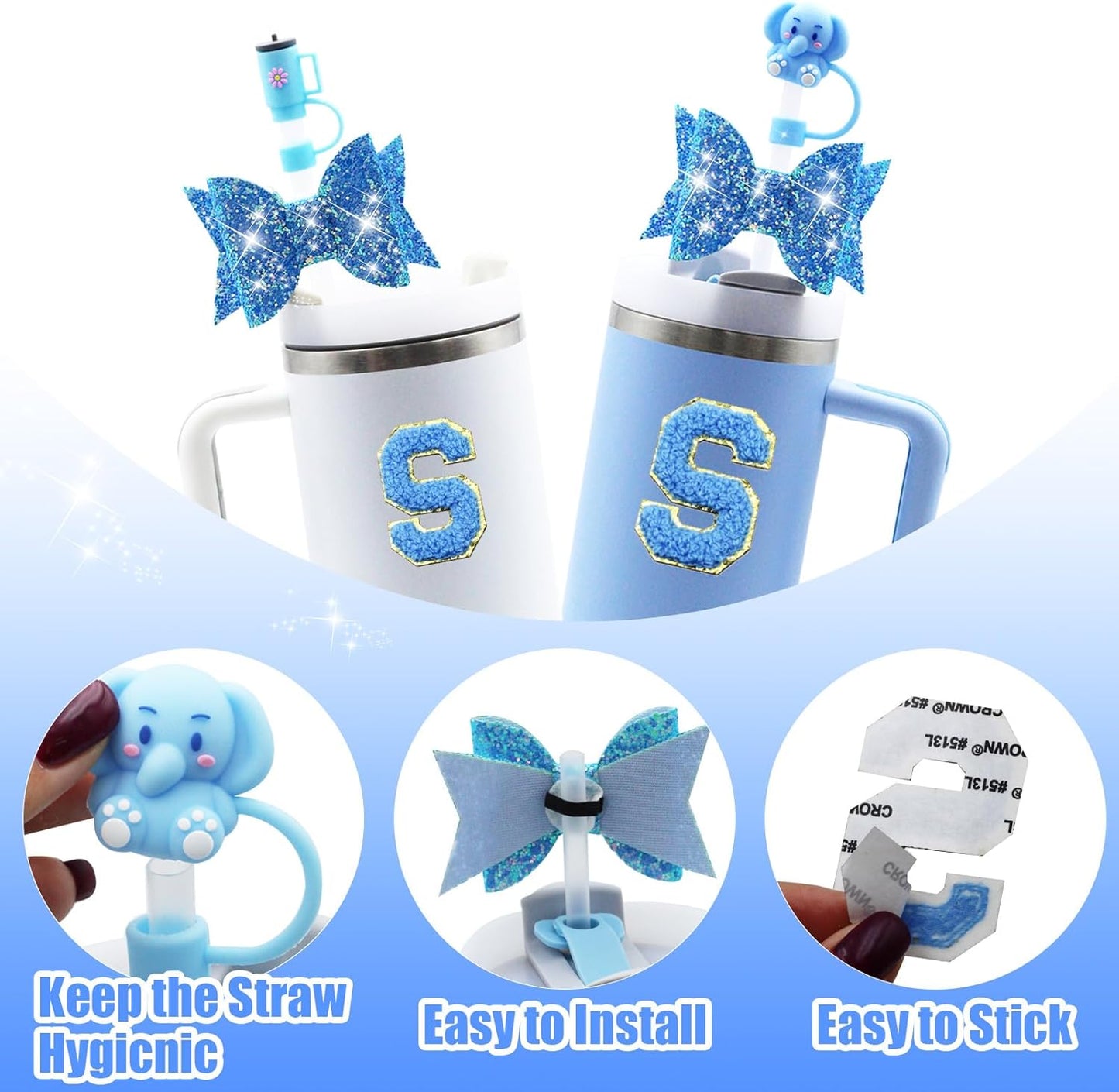Stanley 9PCS Cup Accessories Set - Includes Straw Cover, Spill Proof Stopper & Handle Charm | Fits 30oz & 40oz