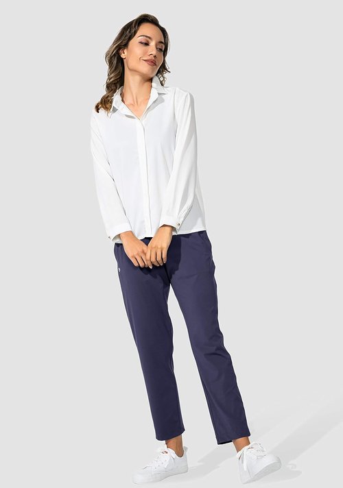 G Gradual Women's 7/8 Stretch Ankle Sweatpants - Deep Pockets for Golf, Athletic, and Lounge Wear