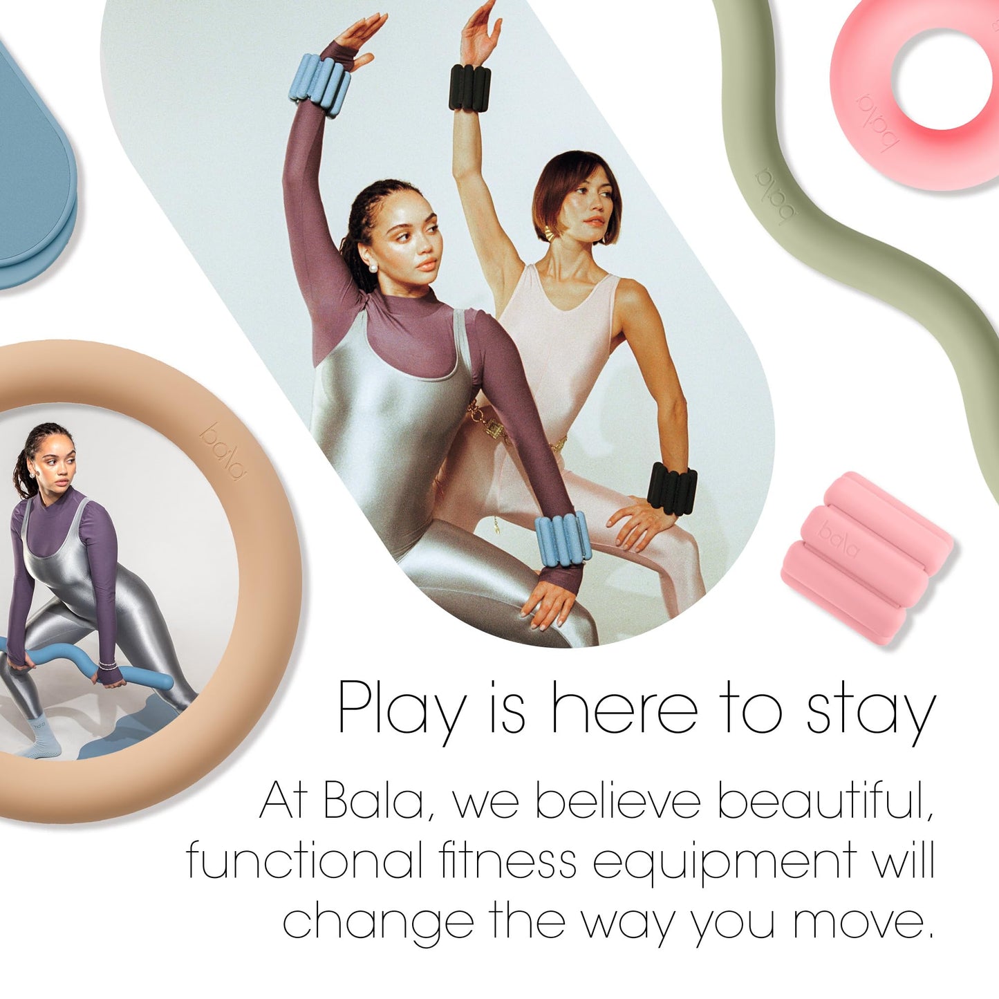 Bala Bangles Wrist & Ankle Weights, Adjustable Weighted Bracelet, 1LB