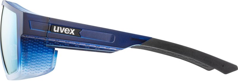 uvex contrast enhancing sports sunglasses for hiking/running/cycling with UV protection, for women & men, mtn style CV, Blue Matt Fade/Blue, one size