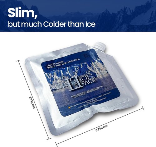 LL Home & Decor • Reusable Ice Packs for Coolers – Pack of 5 Slim Long-Lasting Gel Freezer Packs, Durable & Leak-Proof, Perfect for Lunch Bags, Camping, Fishing, and Picnics