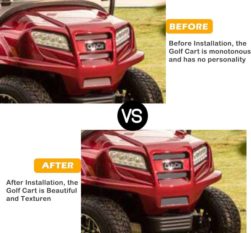 CartClan Golf Cart Front Sticker Decal Suitable for Club Car Onward Golf Cart-3pcs