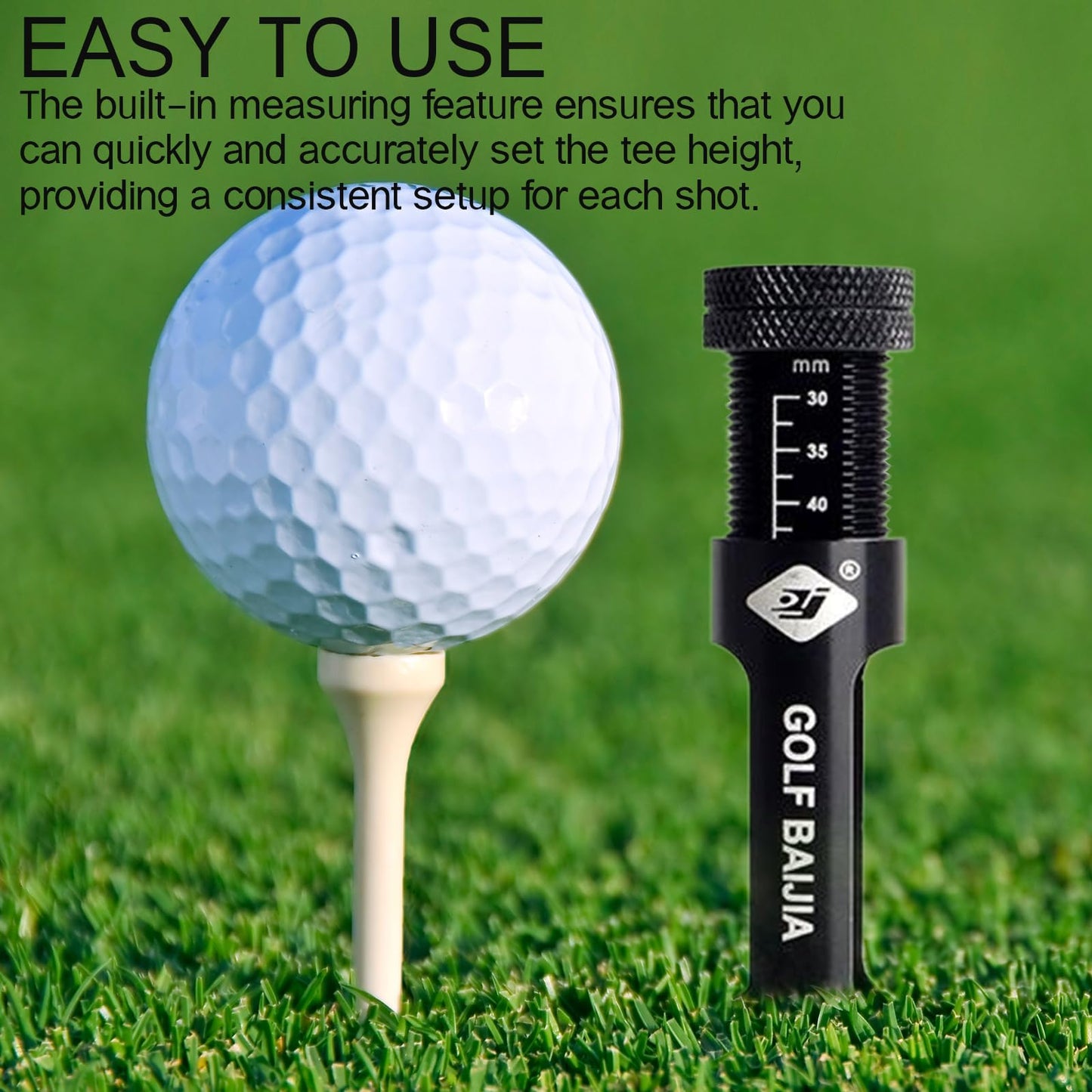 Tizee Golf Tee Magic Mate - Precision Golf Tee Height Adjuster and Lifter, Lightweight Alloy Tool for Optimal Trajectory and Consistent Shots (Silver)