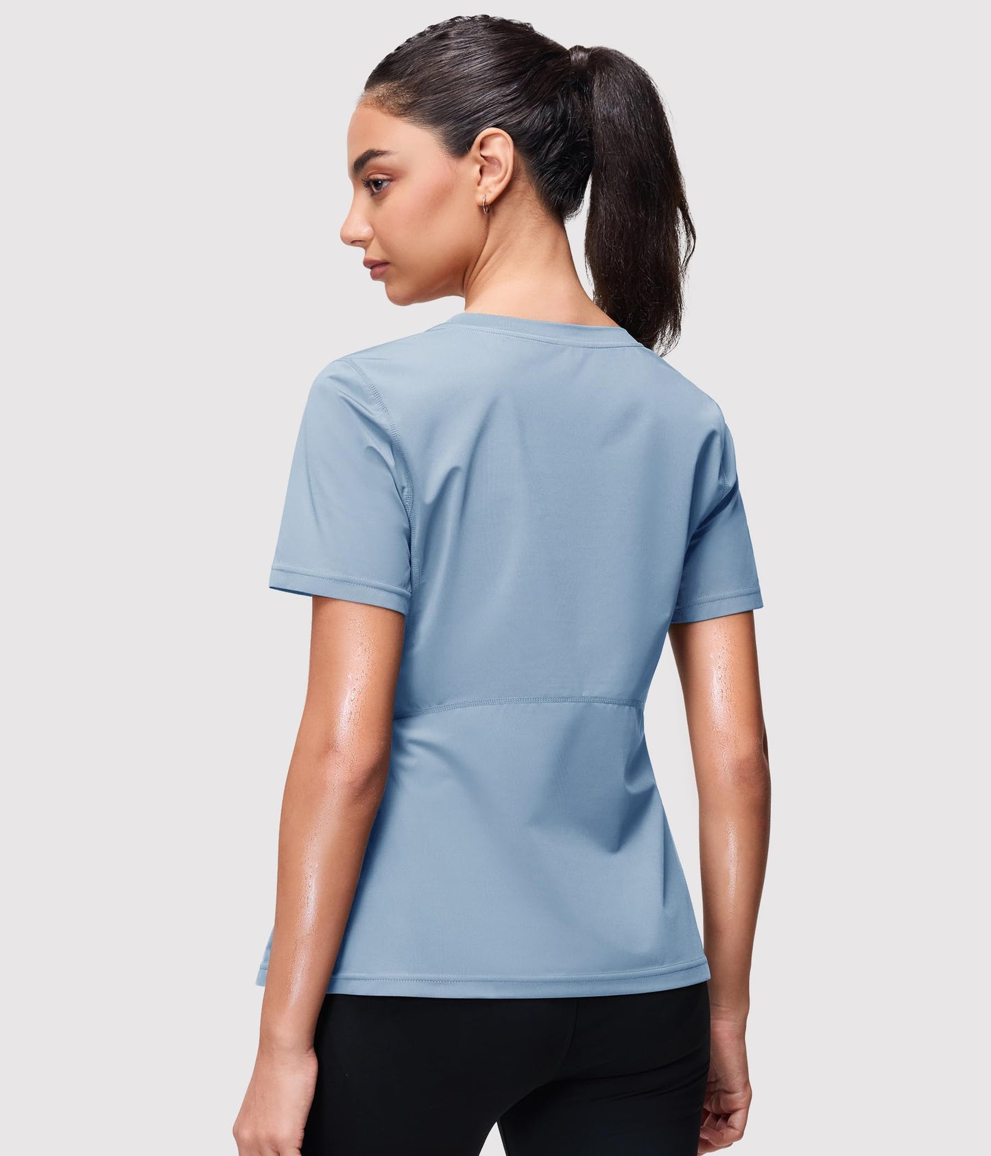 Junlan Waist Trainer for Women - Sauna Sweat Vest for Women Working Out(Light Blue, Large)