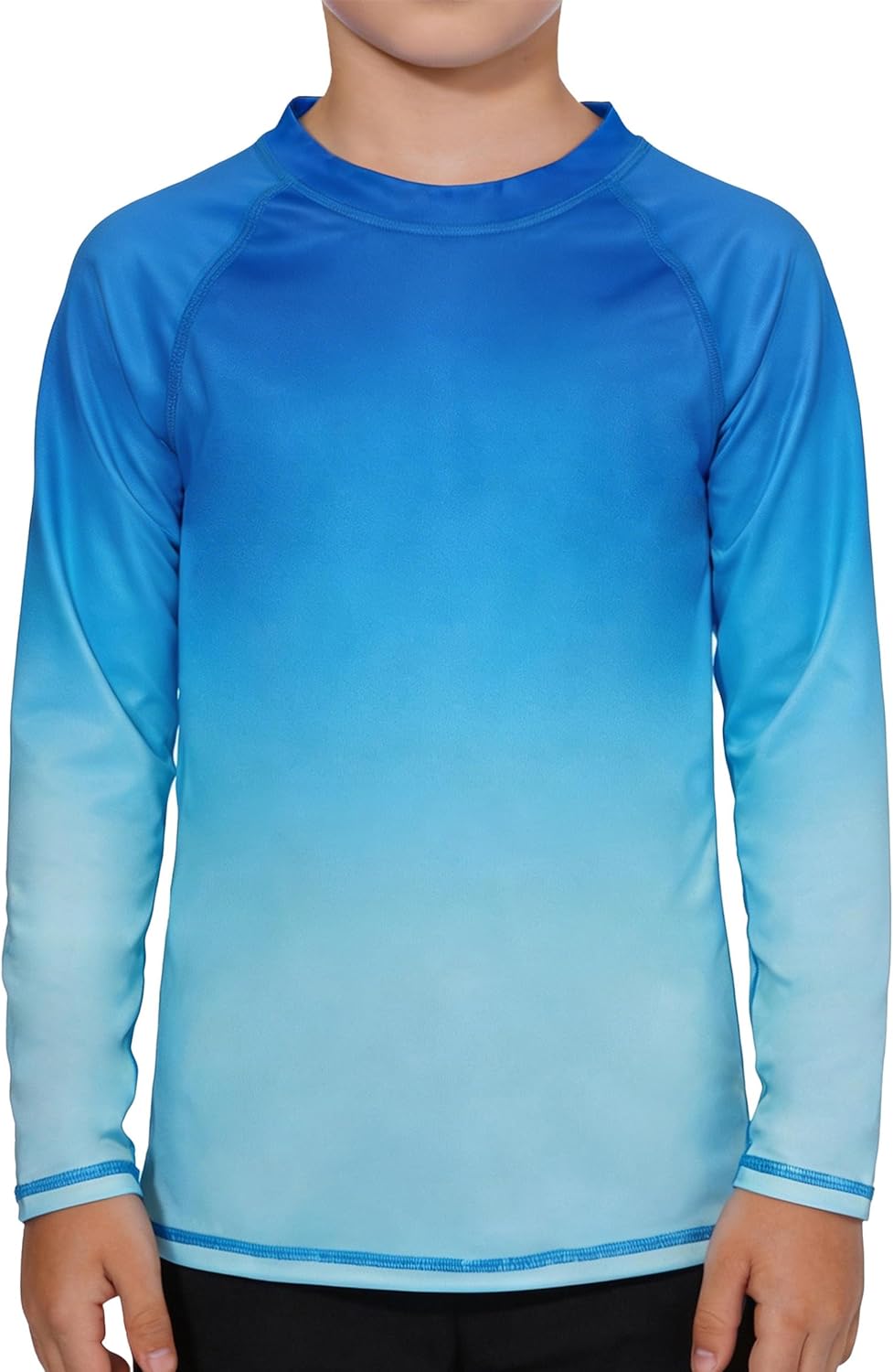 Skiennix Boys' Long Sleeve Rash Guard - UPF 50+ UV Protection Swim Shirt for Beach & Surf
